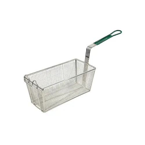 Fry Basket w/ Green Handle 13 1/4 x 6 1/2 x 5 7/8 for AllPoints 75953