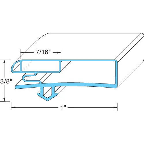 DOOR GASKET 28-3/4 W X 71-7/8 L D2D 02-14160-2008 for Anthony  02-14160-2008