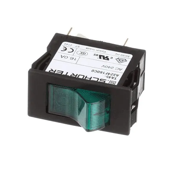 SWITCH ROCKER DPST GREEN 16 AM for Bakers Pride 2E-1300220