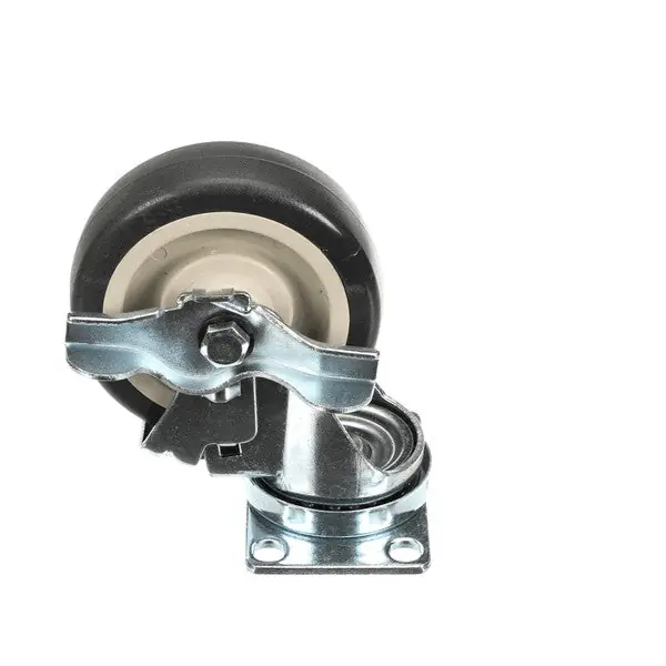 Caster 4 Swivel Plate With Brakes for Low Temp Manufacturing 130810