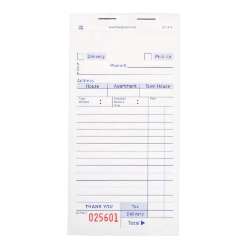 Carbonless Delivery Form 3 Part Booked Pad for AllPoints 14259