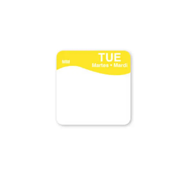 Label Tuesday 1in X 1in 1000ct for AllPoints DAY1100342