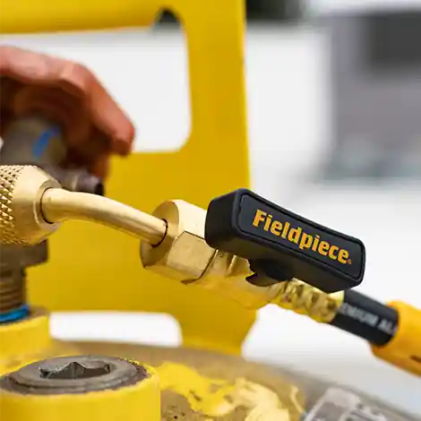Fieldpiece HR3B Ball Valves Refrigerant Hose Set, For Charging, Recovery and Evacuation, 1/4 Fittings, 5' Hose Length, Pack of 3