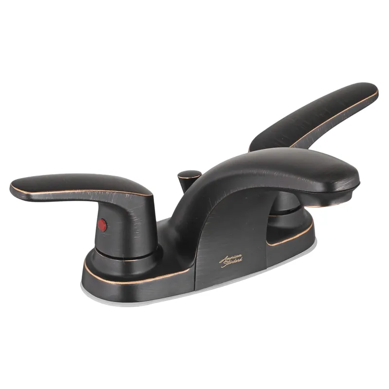 American Standard 7075200.278 Colony PRO 4 Centerset 2-Handle Bathroom Faucet 1.2 gpm/4.5 L/min With Lever Handles in Legacy Bronze