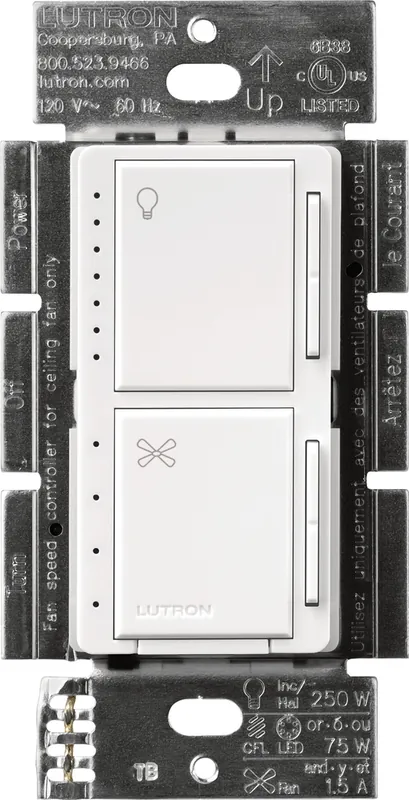 Maestro MACL-LFQH-WH Fan Light Control 120V White