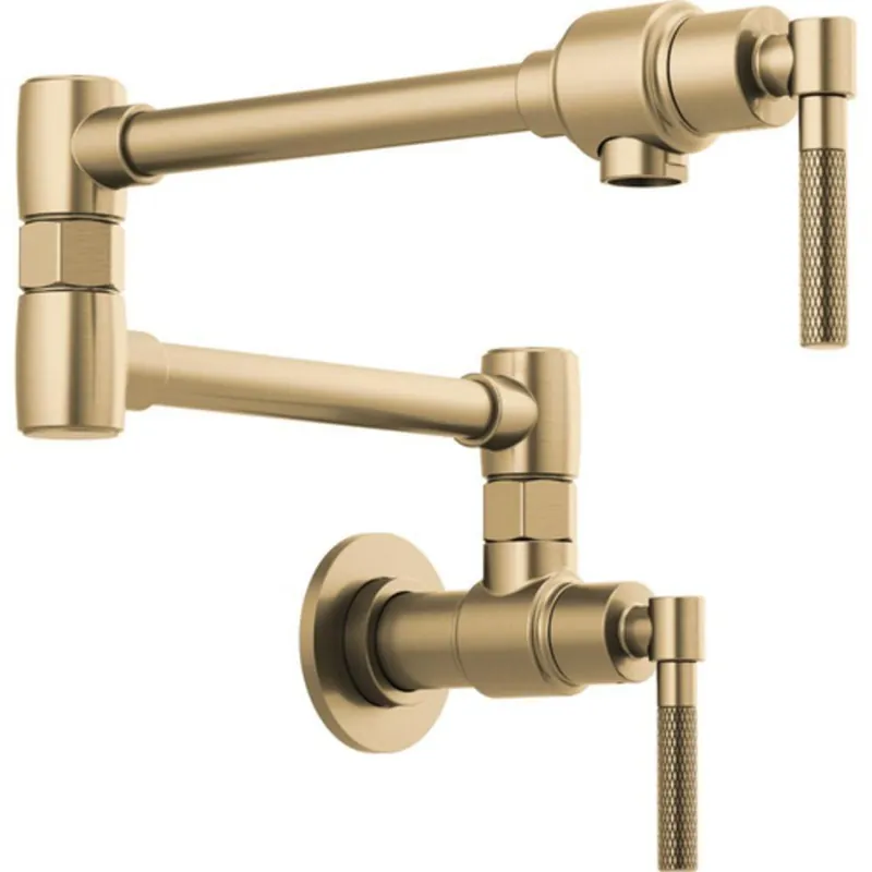 Brizo 62843LF-GL Litze Wall Mount Pot Filler in Luxe Gold