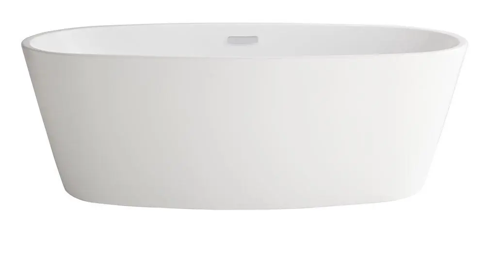 American Standard 2765034.020 Coastal Serin Freestanding Bathtub with Center Drain White
