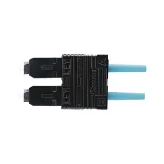 Panduit FSCMCXAQ Fiber Optic Connector Laser Optimized Pre-Polished SC-Simplex 50/125 um OM3/OM4 Multi-Mode