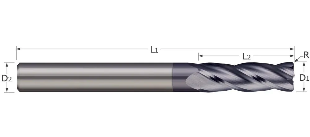 Micro 100 FRT-8 1/4R Full Rad. C.T. Grooving Tool