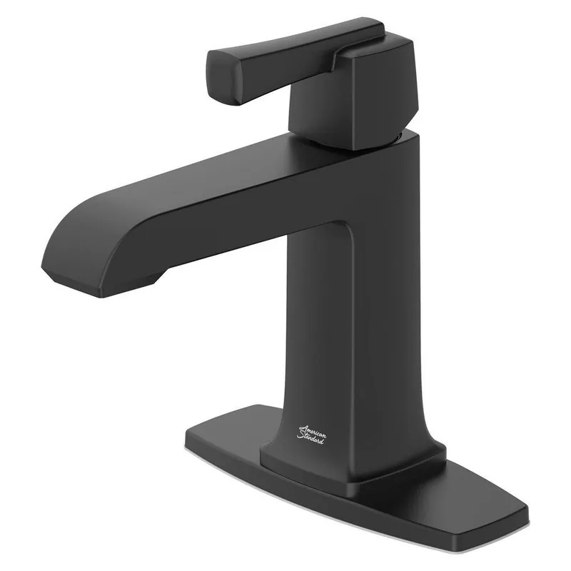 American Standard 7353101.243 Townsend Single Handle Monoblock Bathroom Sink Faucet in Matte Black