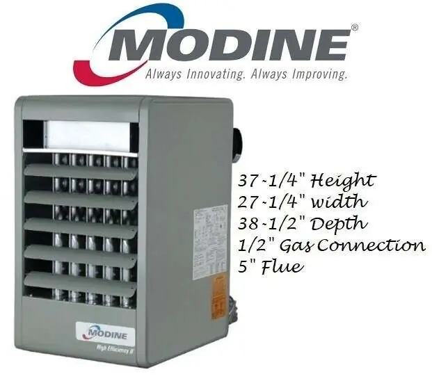 Modine 43713 Unit Heater Propeller Type Natural Gas 175k BTU 5