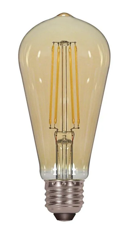Satco S8612 4.5W ST19 LED Bulb Medium E-26 Base 2000 Kelvin 360 Degree Dimmable 120V