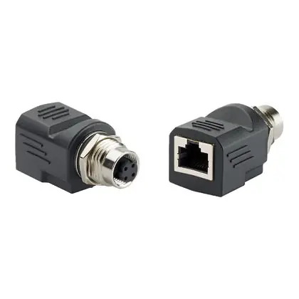 Panduit ICAM12DRJS Industrial M12 D-Code to RJ45 Coupler Adapter