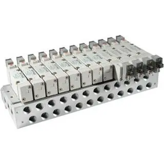 SMC SS5Y7-42-02-02 SMC Power Bar Stock Manifold 4 & 5 Port Replacement MPN