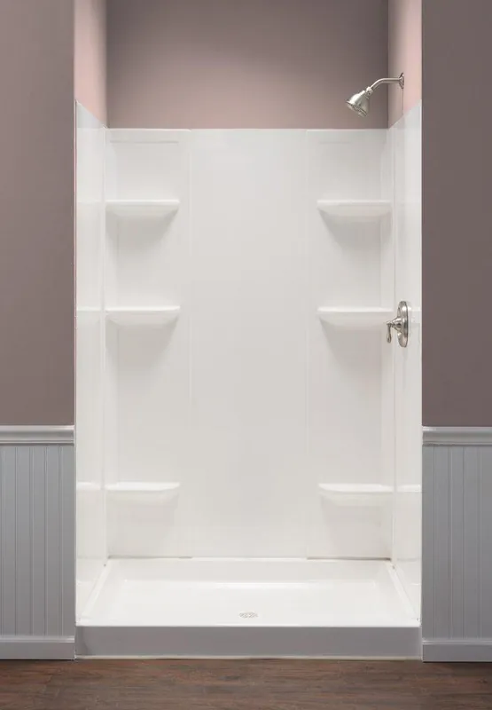 E.L. Mustee & Sons 260WHT Durawall Shower Wall White Fits Up To 40x60 Alcove