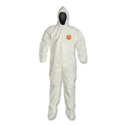 DuPont SL122BWH2X001200 Tychem 4000 Coverall Attached Hood and Sock 2X-Large