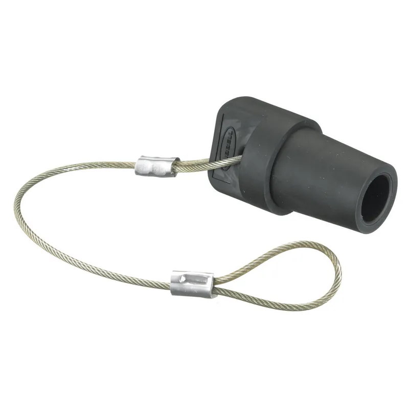 Hubbell HBLMCAPBK Single Pole, Male CAP, BLACK
