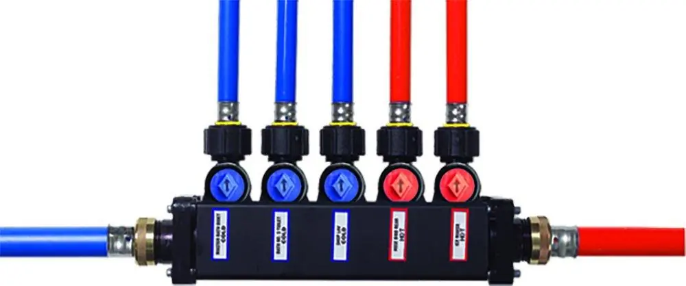 Viega 49473 PureFlow 160 psi Polyphenylsulfone PEX Press 1/2 in. Valve Manifold