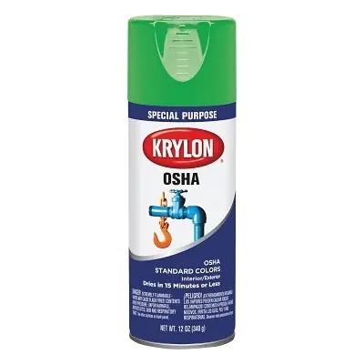 Krylon K02012777 OSHA Safety Color Spray Paint 12 oz fill Safety Green