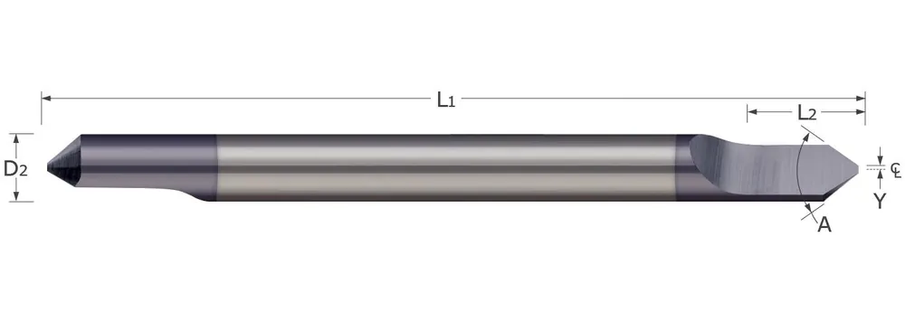 Micro 100 RNC-125-13 M100 1/8x3 90deg S/E Carb Engraving Tool