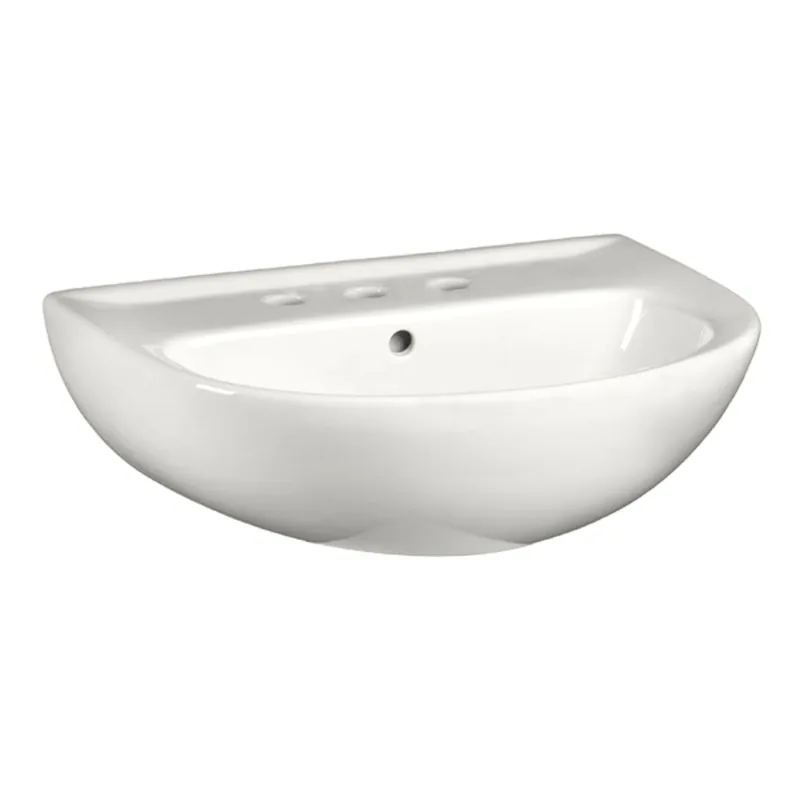 American Standard 0468008.020 24 Evolution 8 Widespread Pedestal Sink Top in WHITE