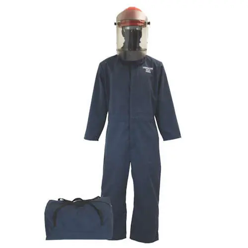 Oberon TCG2P-CKE-NB-2X 12 Cal Arc Flash Kit TCG Hard Cap & Shield Navy Blue 2XLarge