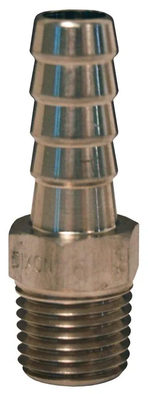 Dixon Valve & Coupling RN32 3/8 x 1/4 x 1-27/32 in. MNPTF x Barbed 316 Stainless Steel Insert