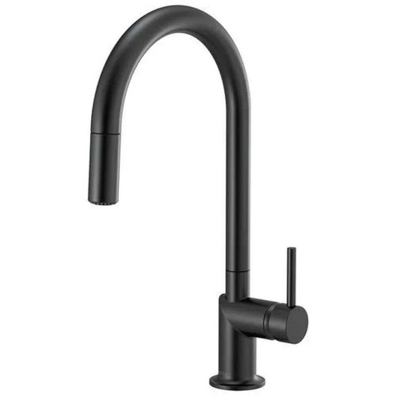 Brizo 63075LF-BLLHP Odin Single Handle Pull Down Kitchen Faucet in Matte Black