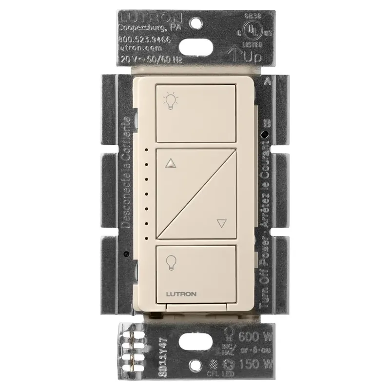 Caseta PD-6WCL-LA 600 W 120 Volt Light Almond 1-Pole/Multi-Location Lamp Dimmer