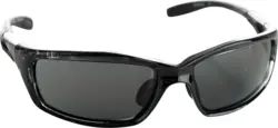 Cully 19100 Crystal Black Smoke Lens Safety Glasses