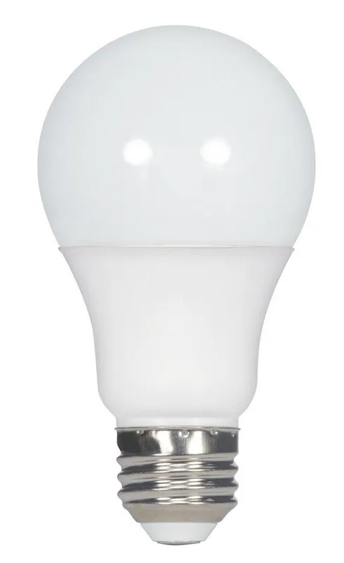 SATCO S8480 10W A19 LED Bulb Medium E-26 Base 4000 Kelvin 220° Dimmable