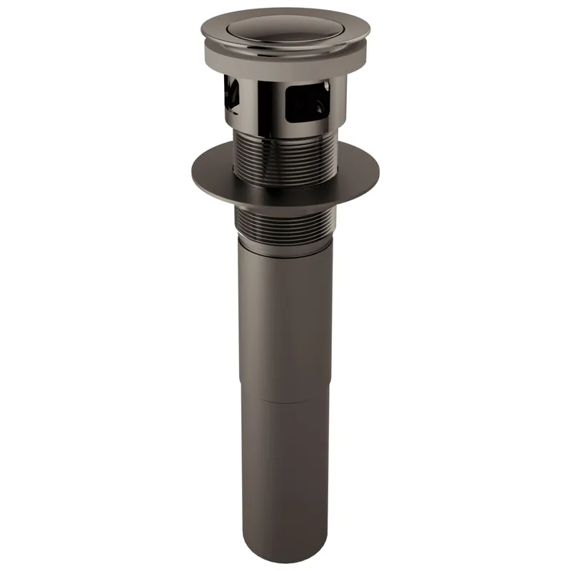 Brizo RP81628BNX Push Button Pop-Up Lavatory Drain With Overflow in Brilliance Black Onyx