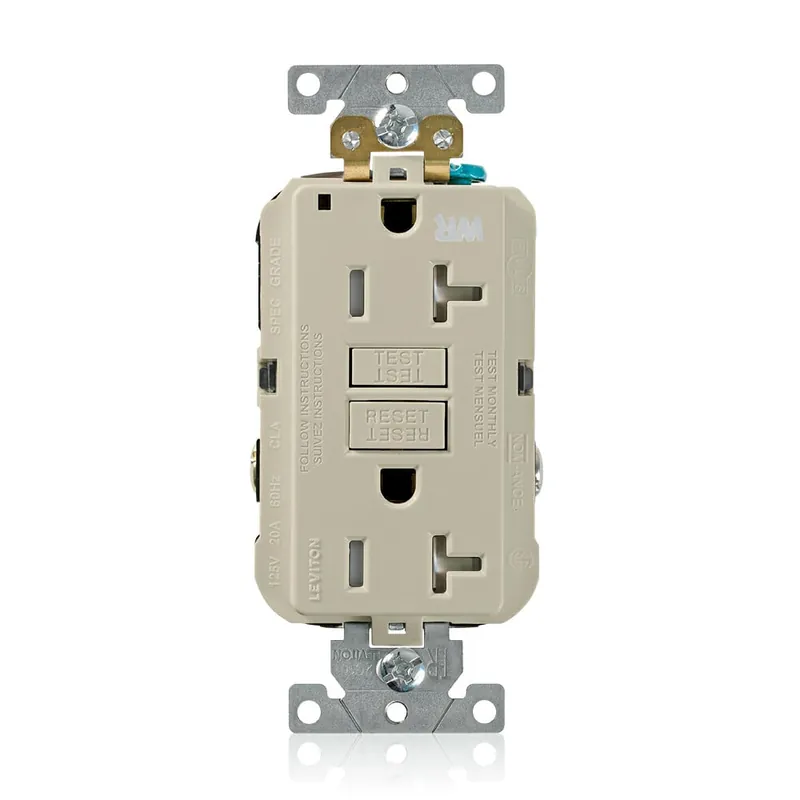 Leviton G5362-WTI SmartlockPro Self-Test GFCI Duplex Receptacle 20 Amp 125 Volt