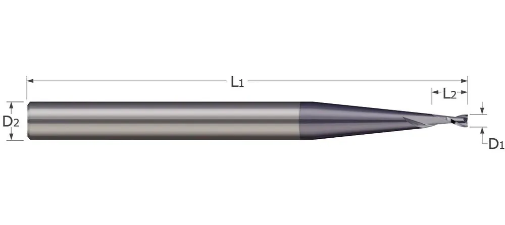 Micro 100 AL-4 Brazed Tool 0.25 in Shank 2 in Overall Length