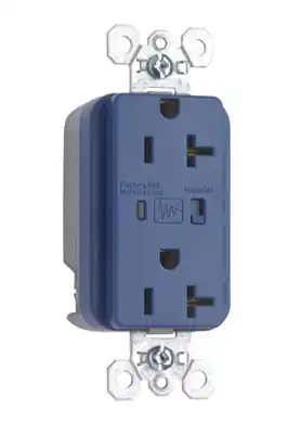 Pass & Seymour 5362BLSP Surge Protective Extra Heavy-Duty Duplex Receptacle 20Amp 125Volt