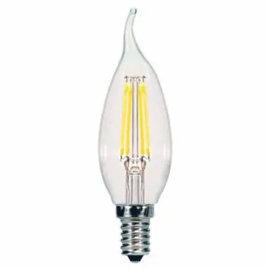 SATCO S21304 5.5 Watts LED 120V Clear Candelabra base; 90 CRI; 2700K; 120 Volt
