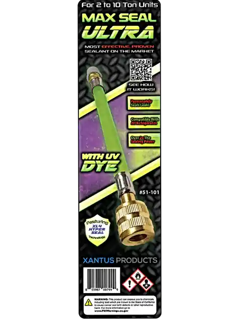 Xantus 51-101 Max Seal Ultra Direct Inject- with UV Dye, 2-10 tons