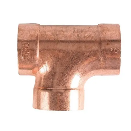 Elkhart Products CDWTL 1-1/2 Inch DWV Copper Sanitary Tee, SWT x SWT x SWT