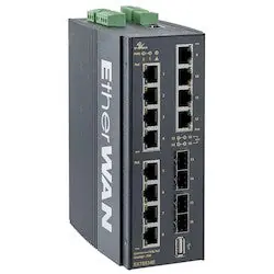 ETHERWAN EX78922E-0VB POE MANAGED SWITCH HARDENED GIGABIT ETHERNET GIGABIT SFP