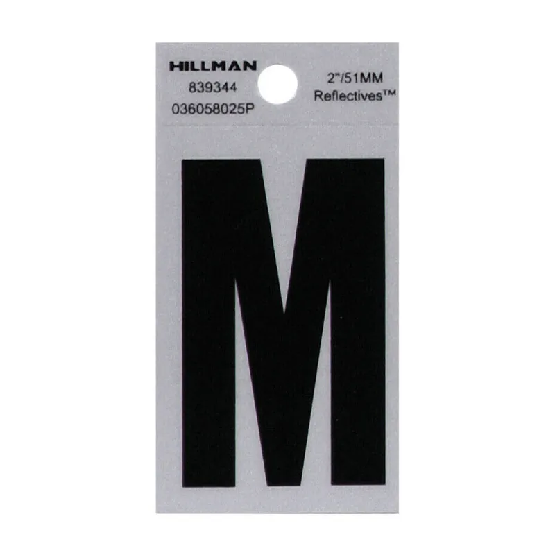 True Value TV101222 2BLK Letter M Adhesive