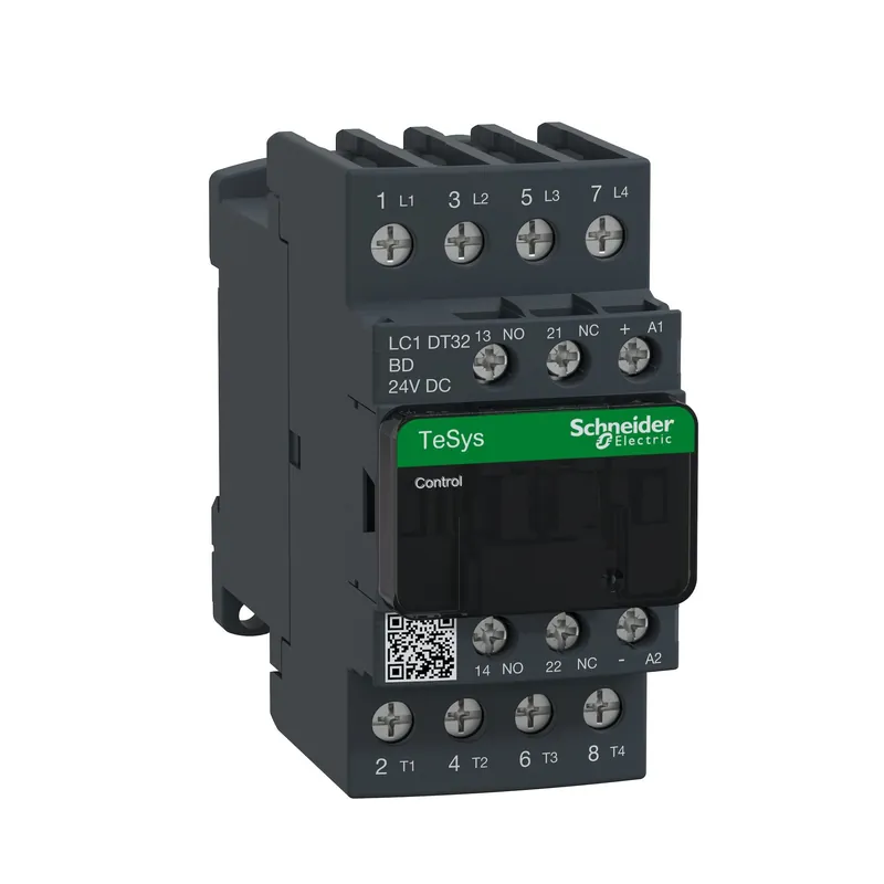 Schneider Electric LC1DT32BD IEC Contactor TeSys Deca Nonreversing 32A Resistive 4 Pole 4 NO 24VDC Coil