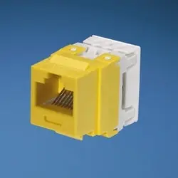 Panduit NK6X88MYL NetKey CAT6A Punchdown Jack, Yellow