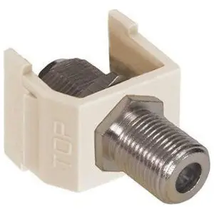 Hubbell Premise Wiring NSF70LA Net Select Snap-Fit with F Connector Light Almond