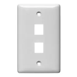 HUBBELL PREMISE WIRING NSP12W 2-PORT FLUSH MT UNLOADED SINGLE GANG NET SELECT WHITE