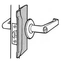 DON-JO MFG INC BLP-207-BP Latch Protector, 3-1/4 Width x 7 Height, 12 Gauge Steel, Brass Plated