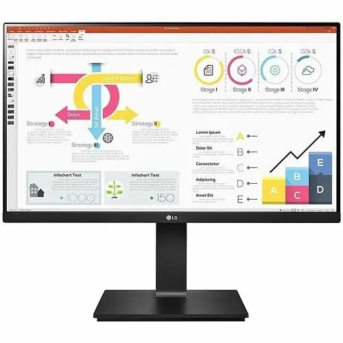 LG Pro 24BP75Q-B 23.8 IPS QHD Monitor with HDR10, USB Type-C Port, AMD FreeSync