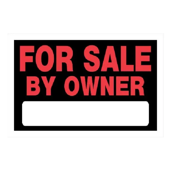 TRUE VALUE TV101276 8x12 BLK/RED Owner Sign