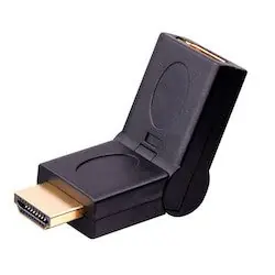 Vanco 120710 HDMI Right Angle Adapter Horizontal, Flat Top, Black