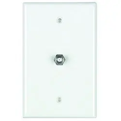 DATACOMM ELECTRONICS 30-2022 Telephone Wall Plate, Coaxial Mid-Size, White