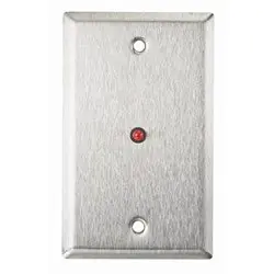 Alarm Controls RP-28 Remote Wall Plate with 1/4 Red LED Single Gang